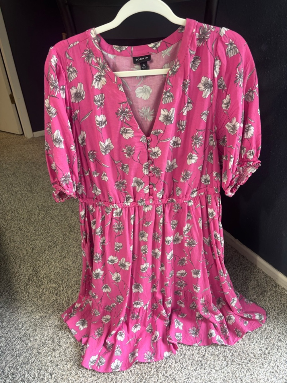 torrid Hot Pink Floral Mini Dress